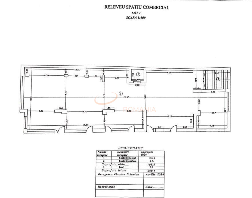 Spatiu comercial 208 mp Bucuresti/Floreasca