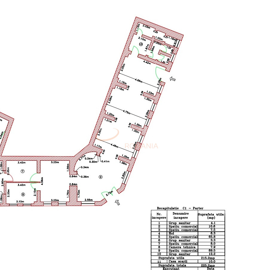 Spatiu comercial 215 mp Bucuresti/Parcul Carol