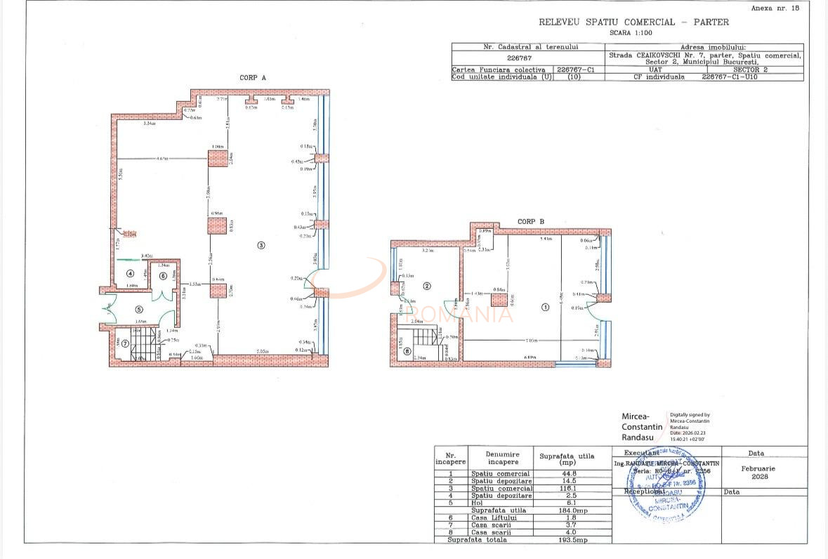 Spatiu comercial 334 mp Bucuresti/Floreasca