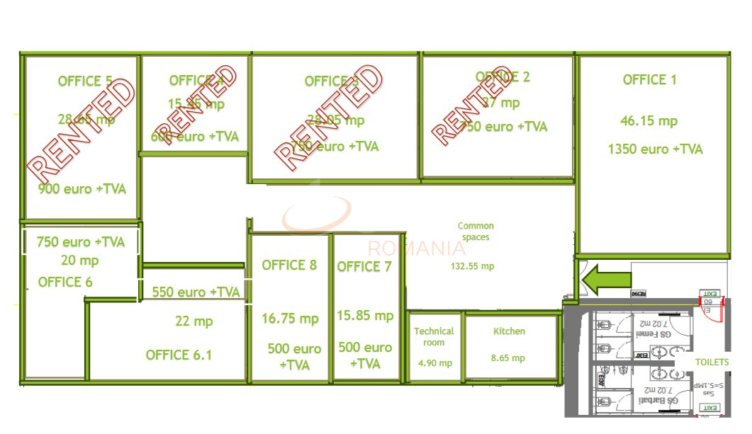 Spatiu comercial 369 mp Bucuresti/Pipera