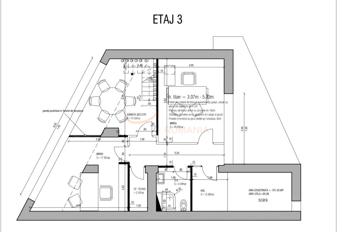 Spatiu comercial 370 mp Bucuresti/Unirii (s5)