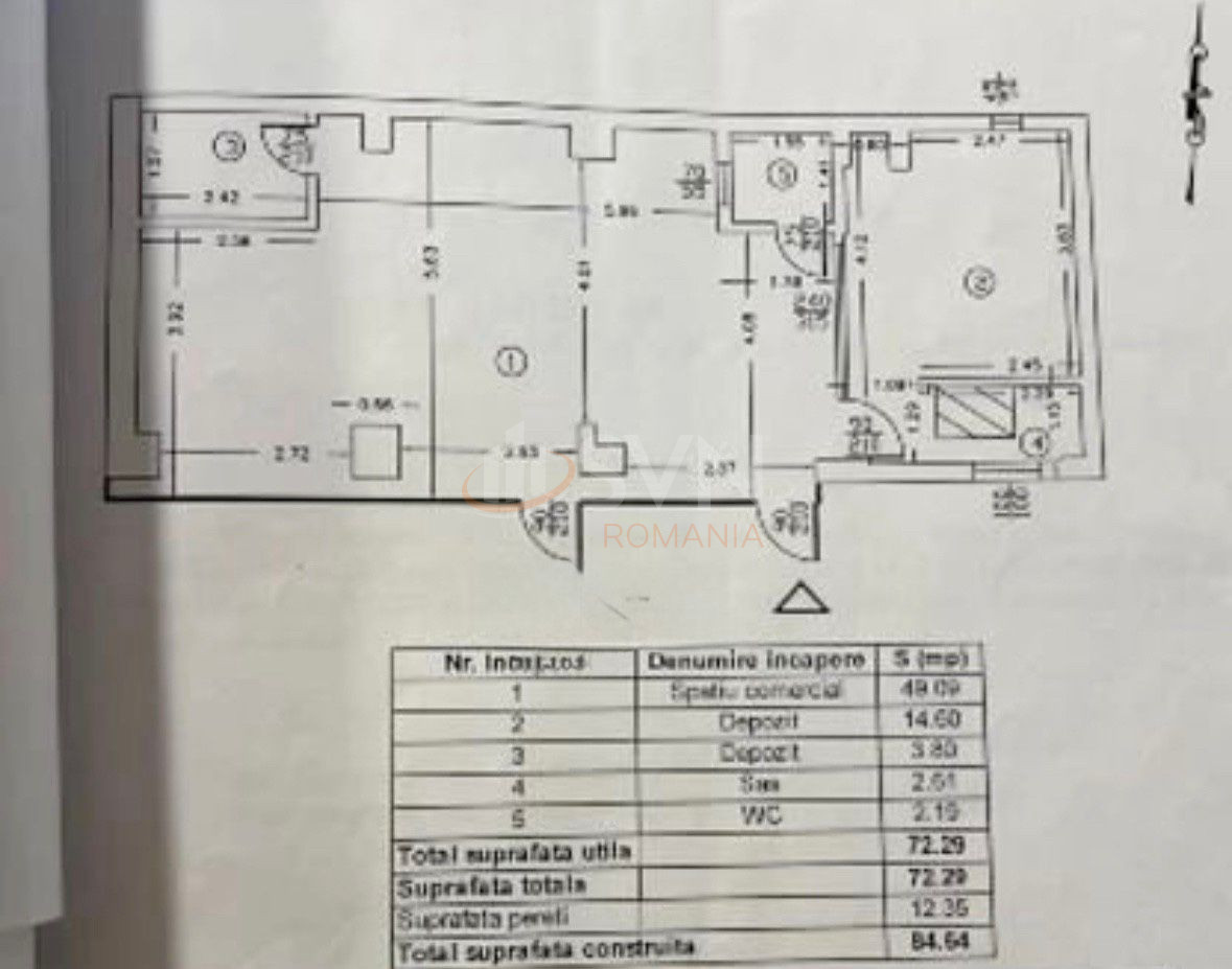 Spatiu comercial 72 mp Bucuresti/Aviatiei