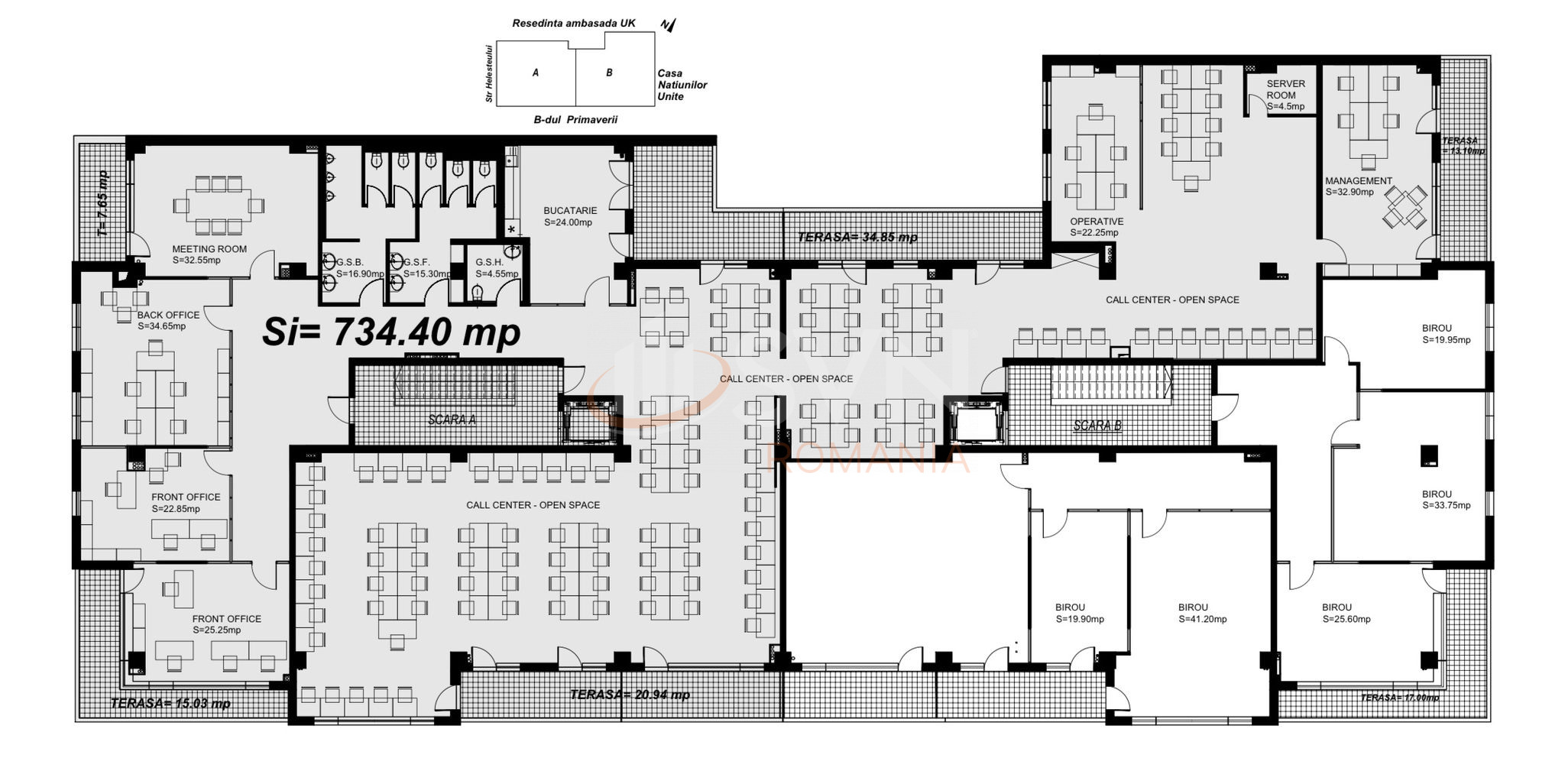 Spatiu comercial 734 mp Bucuresti/Primaverii