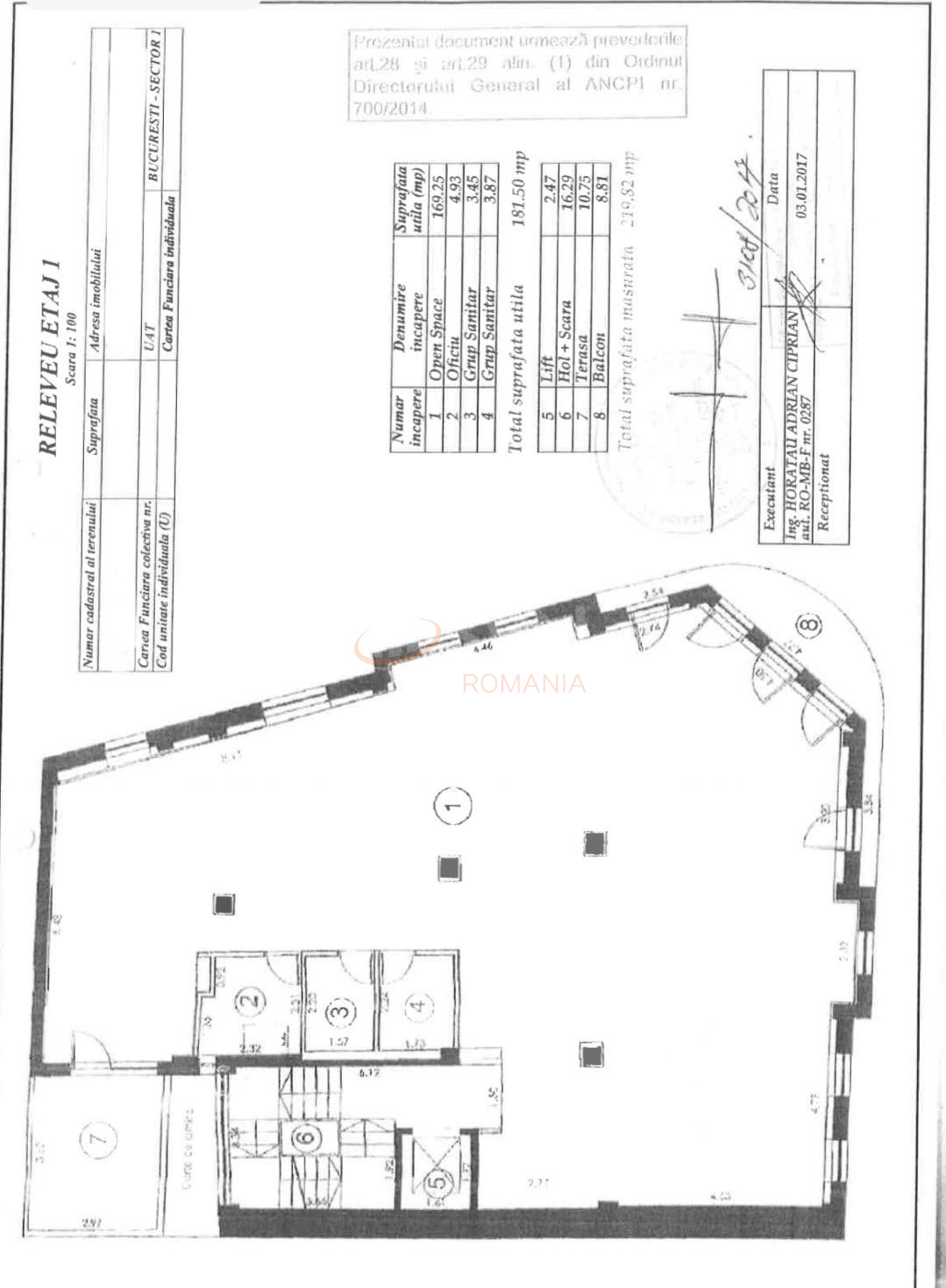 Spatiu comercial 801.32 mp Bucuresti/Cismigiu