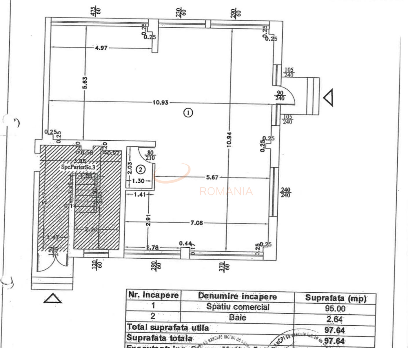 Spatiu comercial 95 mp Bucuresti/Militari