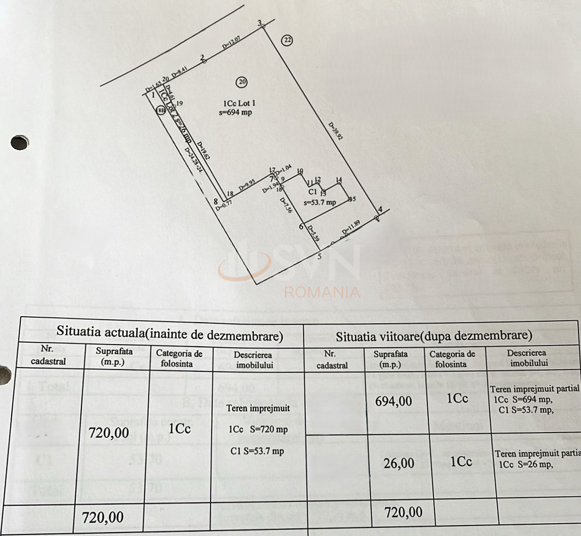 Teren 720 mp Bucuresti/1 Mai