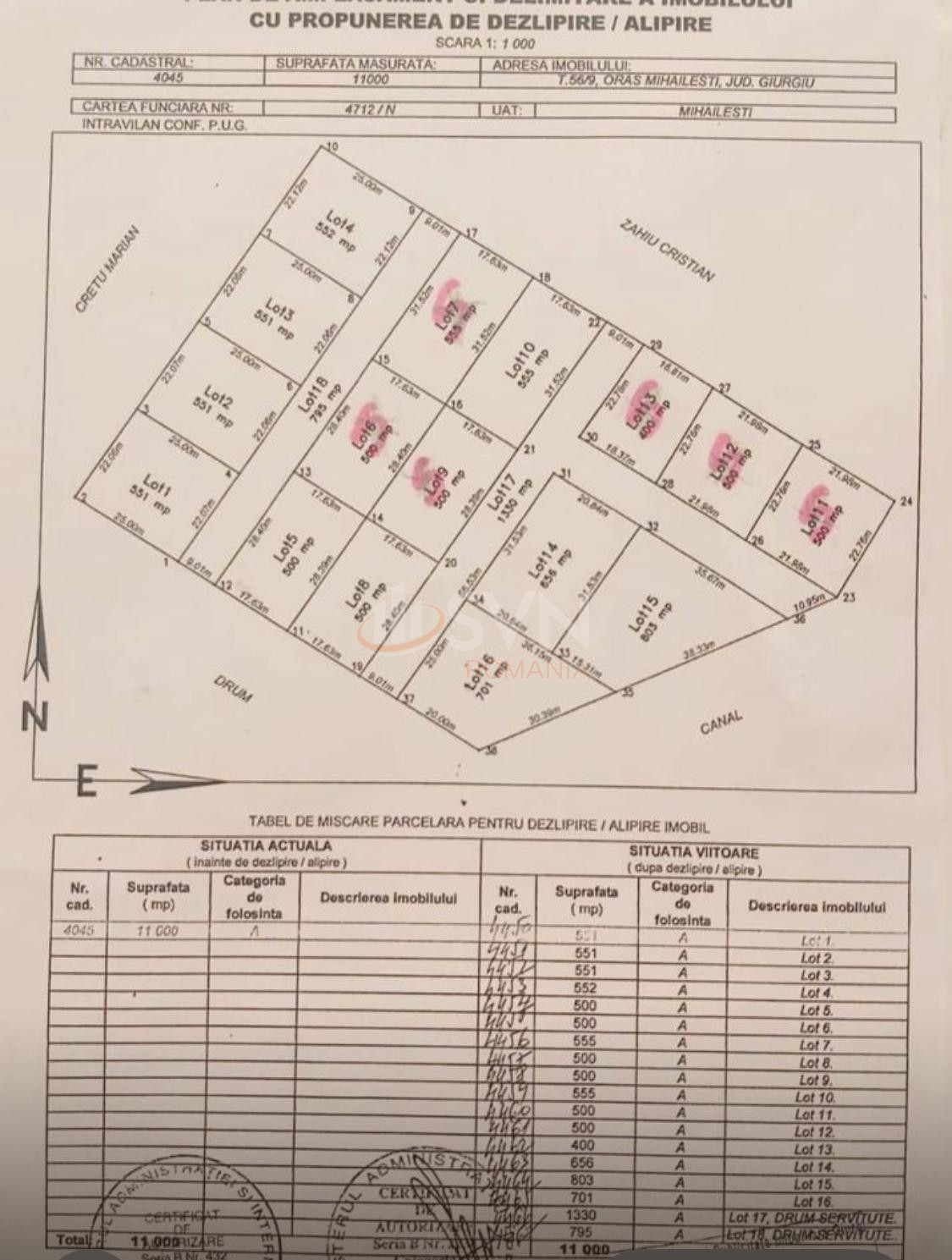 Teren 7500 mp Giurgiu/Centru