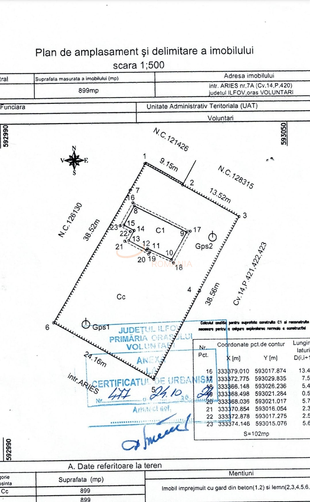 Teren 899 mp Ilfov/Voluntari